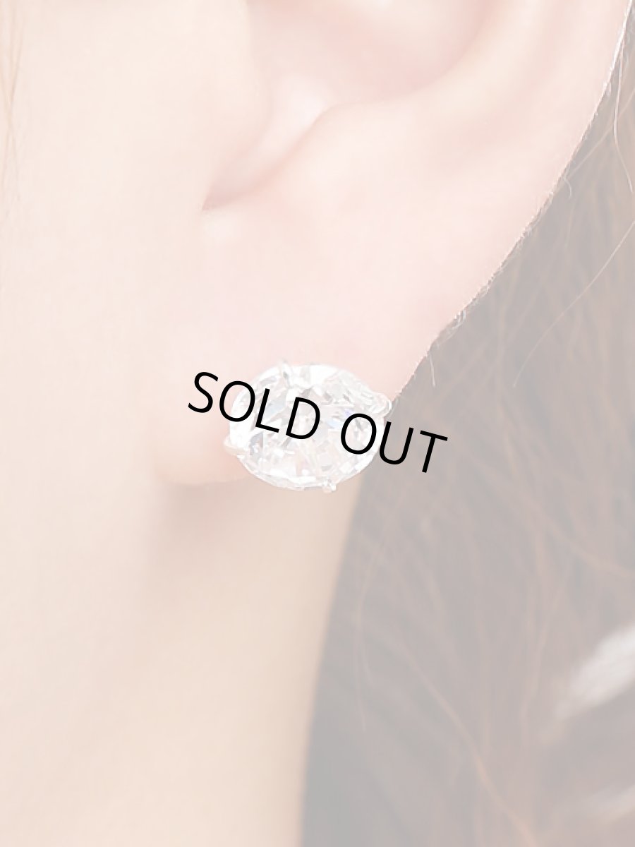 画像2: [ジュエリー][ピアス]ジルコニア・ひと粒ストーン・爪あり・ピアス (2)