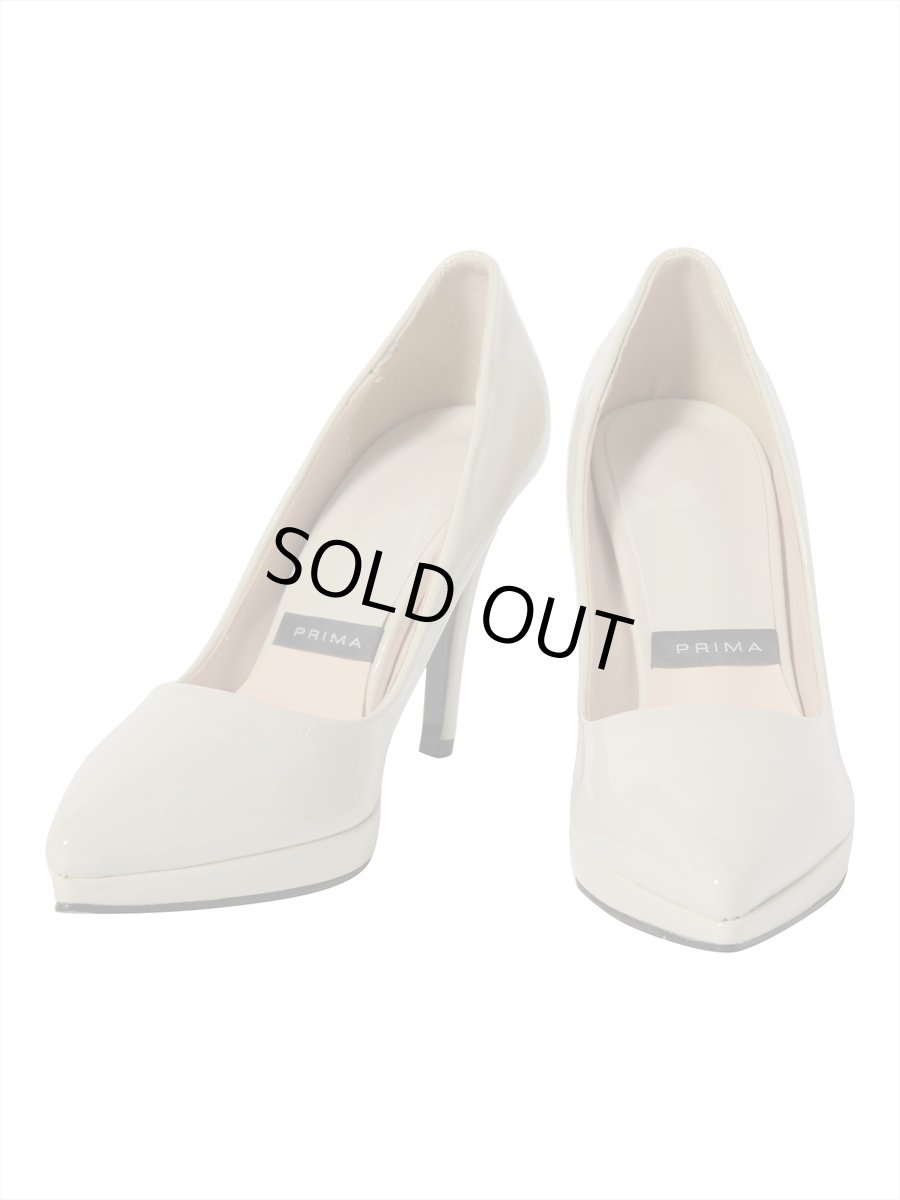 画像2: [パンプス]シンプル・ポインテッドトゥ・エナメル10cmヒール・プラットホーム・ハイヒール・ピンヒール・パンプス[送料無料] (2)