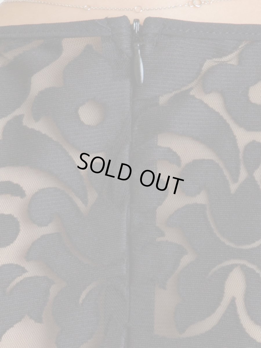 画像12: [お問い合わせ多数!!再入荷][韓国製][rinfarre] [薗田杏奈着用]シンプル・ケミカルレース・シースルー・ハートカット・大人・エレガント・ノースリーブ・タイト・マーメイドライン・ロングドレス《送料＆代引き手数料無料》 (12)