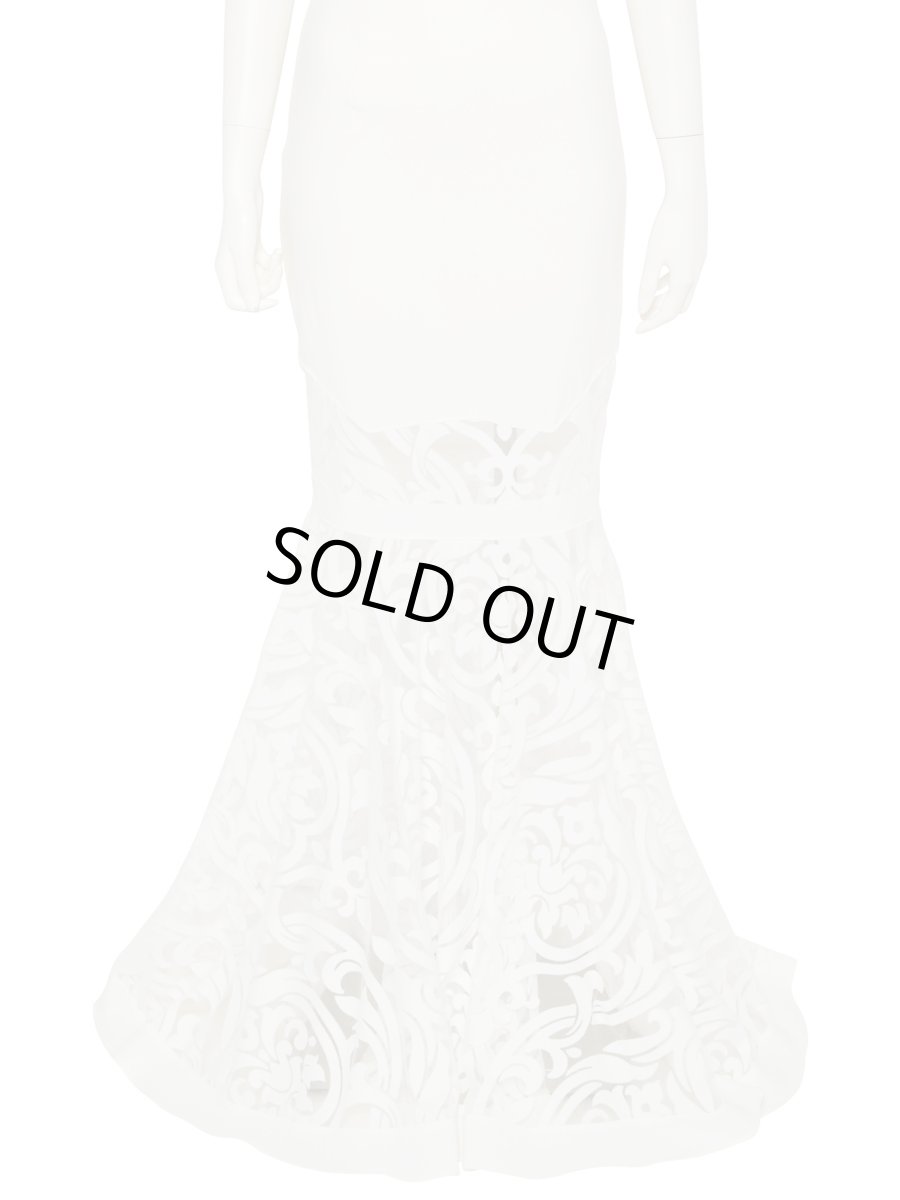 画像14: [お問い合わせ多数!!再入荷][韓国製][rinfarre] [薗田杏奈着用]シンプル・ケミカルレース・シースルー・ハートカット・大人・エレガント・ノースリーブ・タイト・マーメイドライン・ロングドレス《送料＆代引き手数料無料》 (14)