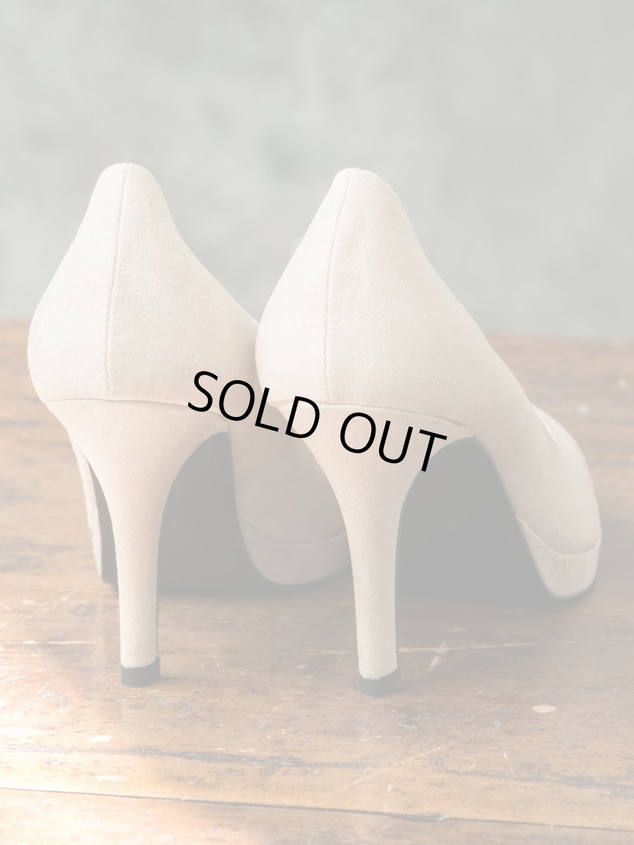 画像3: [パンプス]ベージュ・フェイクスエード・9cmヒール・1.5cmストーム・シンプル・ハイヒール・パンプス[送料無料] (3)