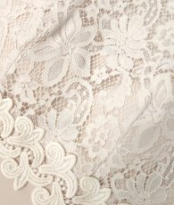 画像12: [韓国製][rinfarre][お問い合わせ多数!!再入荷]ベージュ・レース・プチハイネック・タイト・切り替え・七分袖・ミディアムドレス・ワンピース[山崎みどり着用][姉ageha][送料無料] (12)