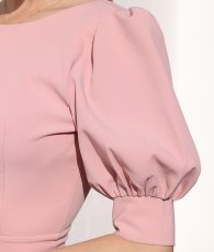 画像10: [セール品のため返品不可＆再入荷なしの現品限り][韓国製][rinfarre]シンプル・ピンクベージュ・背中開き・ゴールドチェーン×一粒ジュエリー・タイト・ミディアムドレス・ワンピース[山崎みどり]my (10)