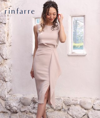 新品★[rinfarre]スモーキーカラー ミディアム ドレス ワンピース スモーキーカラーフリルポイントミディ/山崎みどり - カラードレス