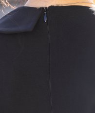 画像12: [韓国製][rinfarre]ブラック・片襟 ・前ボタン・個性的・アシメントリー・ノースリーブ・タイト・ロングドレス[MIRINちゃん着用]《送料＆代引き手数料無料》 (12)