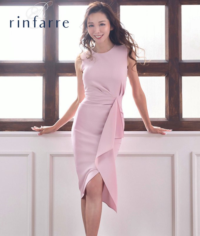 韓国製][rinfarre]シンプル・無地・フリルポイント・ウエストタック