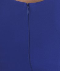 画像11: [韓国製][rinfarre]ロイヤルブルー・シンプル・無地・タック入り・アシンメトリー・変形ネック・ノースリーブ・タイト・ミディアムドレス・ワンピース[山崎みどり着用][送料無料] (11)
