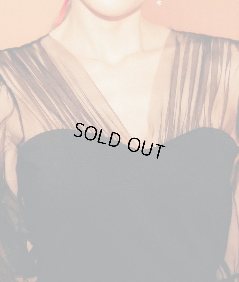 画像9: [韓国製][rinfarre]ブラックレイヤード・Vネック・長袖・シンプル・タイト・ショート・ミニドレス・ワンピース[れお着用][送料無料] (9)