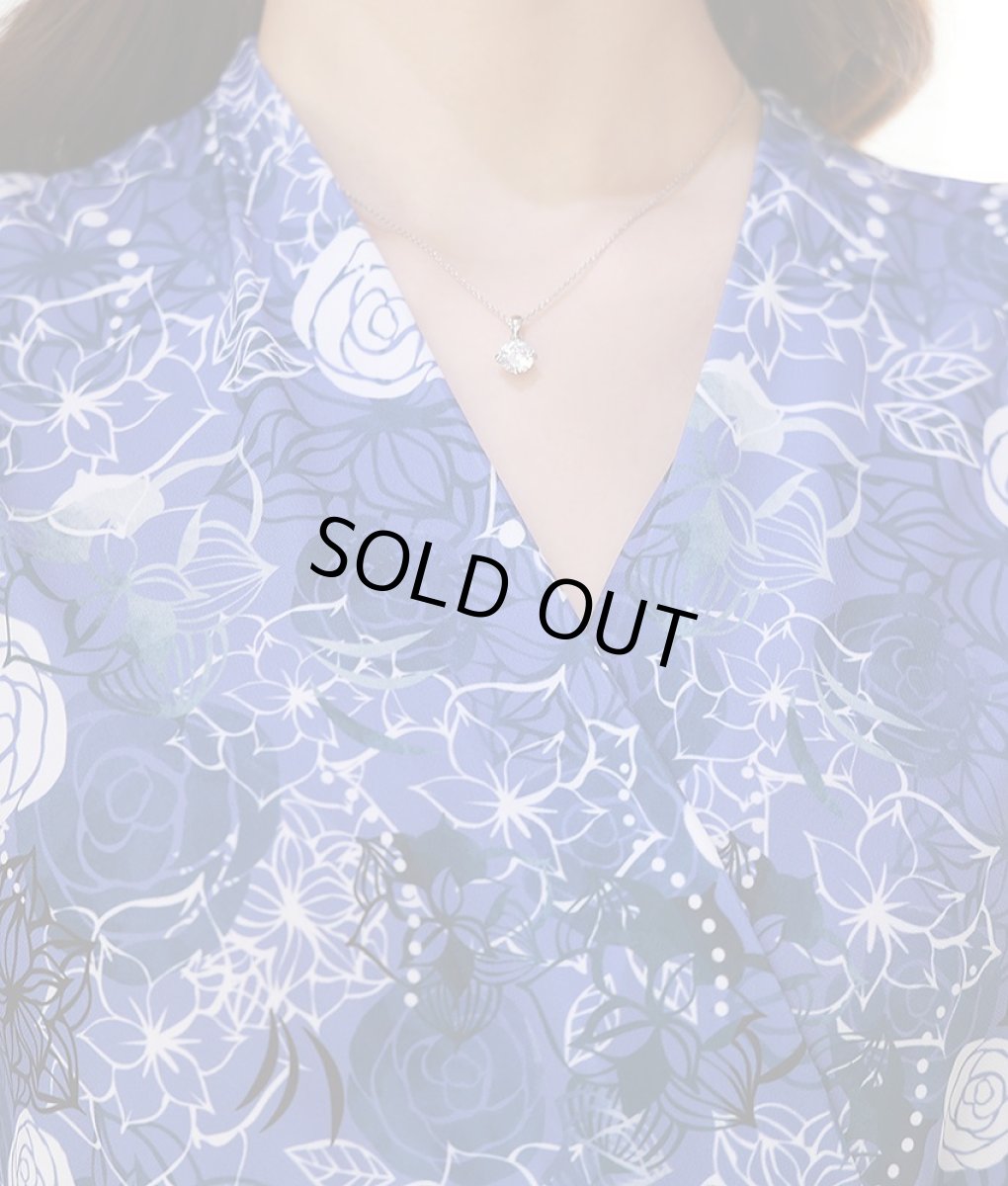 画像14: [SALE品のため返品不可＆再入荷なしの現品限り][韓国製][rinfarre]花柄・水彩画風・パステルVネック・カシュクール・七分袖・マキシ・ロングドレス・ワンピース[山崎みどり・黒木麗奈着用]mygygr (14)