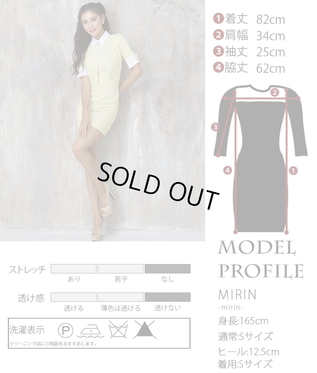 画像6: [韓国製][rinfarre][SALE品のため返品不可＆再入荷なしの現品限り]ポップデザイン・襟&ボタン・半袖 ・タイト・ショート・ミニドレス・ワンピース[MIRIN着用][送料無料] (6)