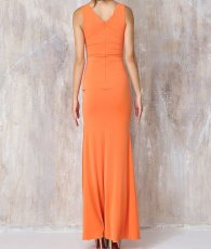 画像9: [韓国製][SALE品のため返品不可＆再入荷なしの現品限り][rinfarre]ビビッドカラー・バックル・Vネック・マーメイド・ノースリーブ・インポート・ロングドレス[MIRIN着用] (9)