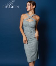 画像1: [韓国製][rinfarre][SALE品のため返品不可＆再入荷なしの現品限り]グリーン系・千鳥格子・クロスデザイン・ホルターネック・タイト・ミディアムドレス・ワンピース[MIRIN着用][送料無料] (1)