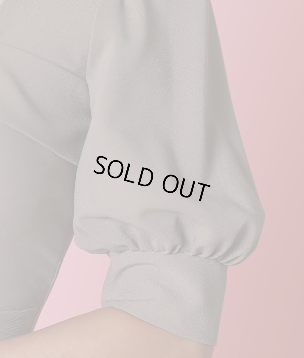 画像12: [SALE品のため返品不可＆再入荷なしの現品限り][韓国製][rinfarre]スモーキー・シンプル・飾りボタン・スクエアネック・パフスリーブ・半袖・タイト・ミディアムドレス・ワンピース[山崎みどり着用]myall (12)