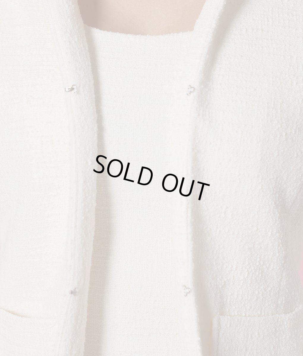 画像15: [韓国製][rinfarre][SALE品のため返品不可＆再入荷なしの現品限り]ホワイトツイード・マーメードライン・ミディアムドレス・ワンピース・ジャケット・セットアップ・ツーピース[山崎みどり着用]《送料＆代引き手数料無料》my (15)