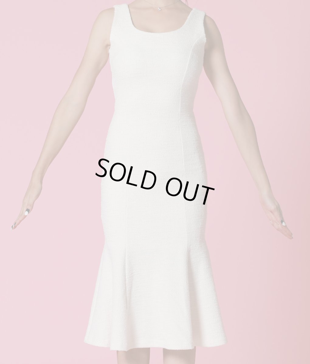 画像10: [韓国製][rinfarre][SALE品のため返品不可＆再入荷なしの現品限り]ホワイトツイード・マーメードライン・ミディアムドレス・ワンピース・ジャケット・セットアップ・ツーピース[山崎みどり着用]《送料＆代引き手数料無料》my (10)