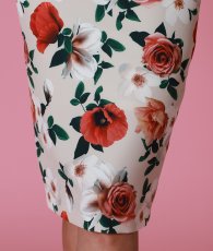 画像12: [韓国製][rinfarre][SALE品のため返品不可＆再入荷なしの現品限り]花柄・ノースリーブ・大人・タイト・ボートネック・ミディアムドレス・ワンピース[山崎みどり・黒木麗奈着用][送料無料]myju (12)