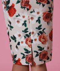画像13: [韓国製][rinfarre][SALE品のため返品不可＆再入荷なしの現品限り]花柄・ノースリーブ・大人・タイト・ボートネック・ミディアムドレス・ワンピース[山崎みどり・黒木麗奈着用][送料無料]myju (13)