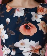 画像10: [韓国製][rinfarre][SALE品のため返品不可＆再入荷なしの現品限り]花柄・ノースリーブ・大人・タイト・ボートネック・ミディアムドレス・ワンピース[山崎みどり・黒木麗奈着用][送料無料]myju (10)