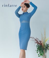 画像2: [韓国製][rinfarre]襟付き・長袖・ドットレース・タイト・長袖・ミディアムドレス・ワンピース[山崎みどり・MIRIN着用]《送料＆代引き手数料無料》mybkwn (2)
