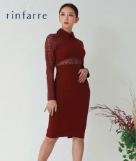 画像3: [韓国製][rinfarre]襟付き・長袖・ドットレース・タイト・長袖・ミディアムドレス・ワンピース[山崎みどり・MIRIN着用]《送料＆代引き手数料無料》mybkwn (3)