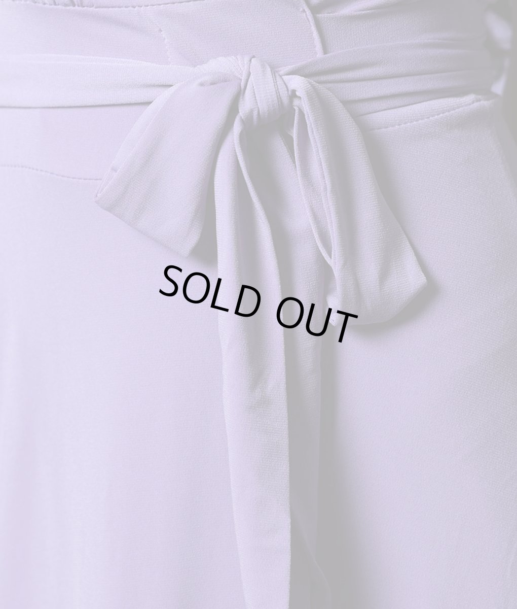 画像13: [韓国製][rinfarre]シンプル・無地・Vネック・カシュクール・フリルスリーブ・半袖・マキシ・ミディアムドレス・ワンピース[MIRIN着用] (13)