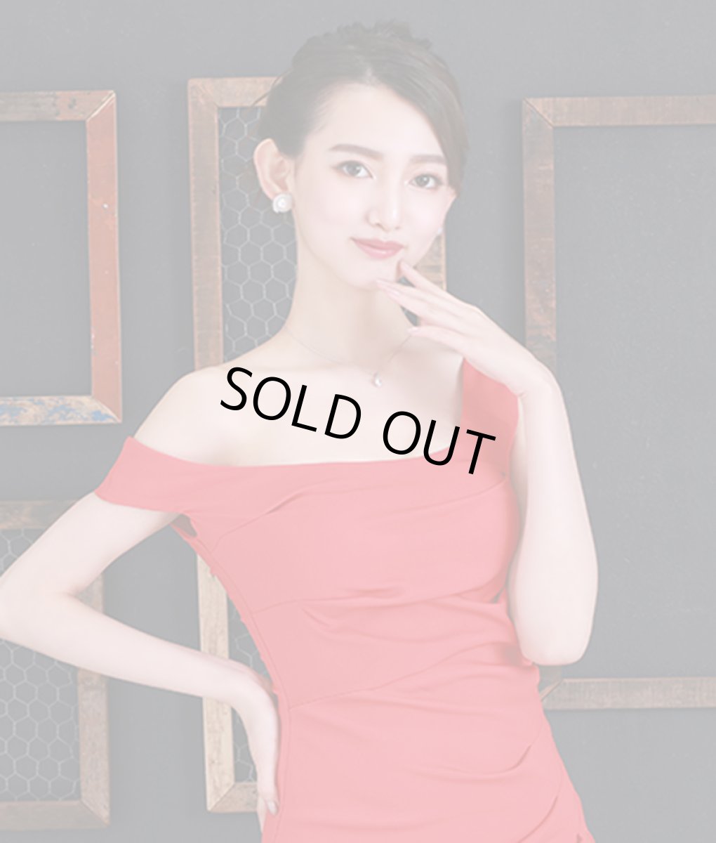画像5: [SALE品のため返品不可＆再入荷なしの現品限り][韓国製][rinfarre]シンプル・アシメントリー・サイドスリット・無地・タイト・ミディアムドレス・ワンピース[黒木麗奈着用] (5)