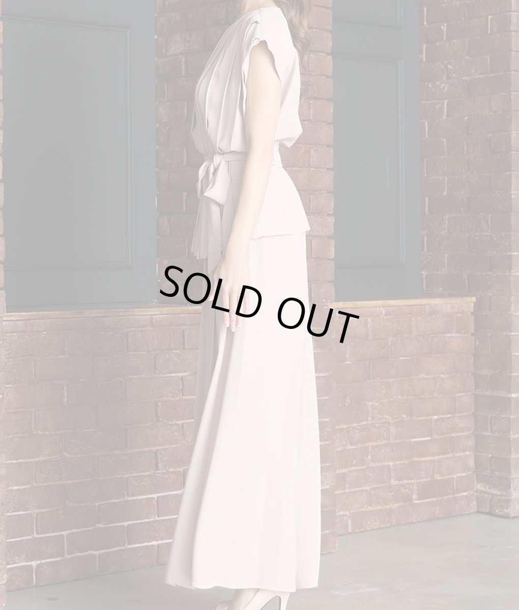 画像11: [rinfarre][SALE品のため返品不可＆再入荷なしの現品限り]プリーツ・ノースリーブ・ハイウエスト・ワイドパンツ・パンツドレス・セットアップ・スーツ[MIRIN着用] (11)