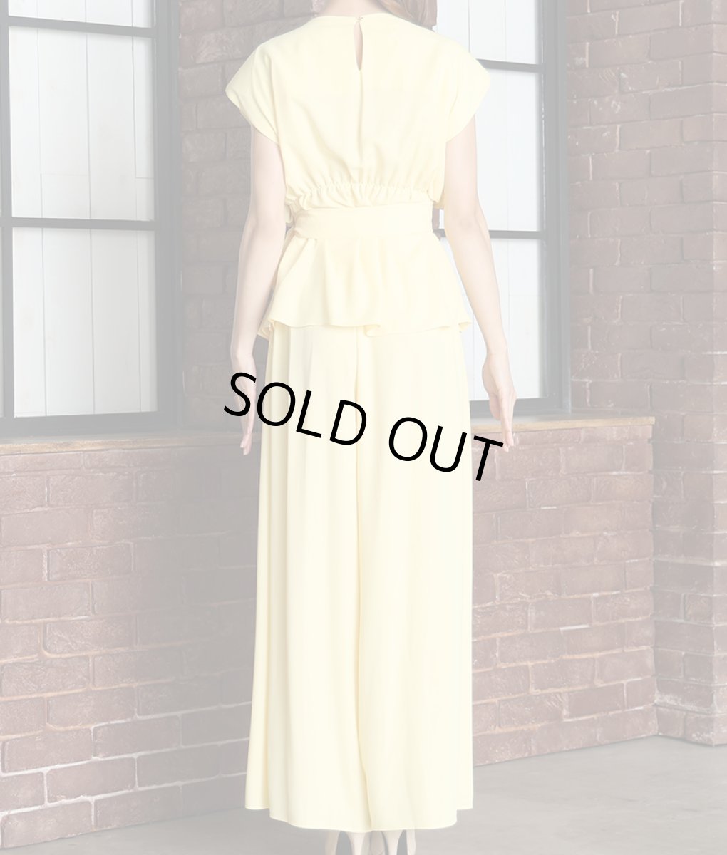 画像12: [rinfarre][SALE品のため返品不可＆再入荷なしの現品限り]プリーツ・ノースリーブ・ハイウエスト・ワイドパンツ・パンツドレス・セットアップ・スーツ[MIRIN着用] (12)