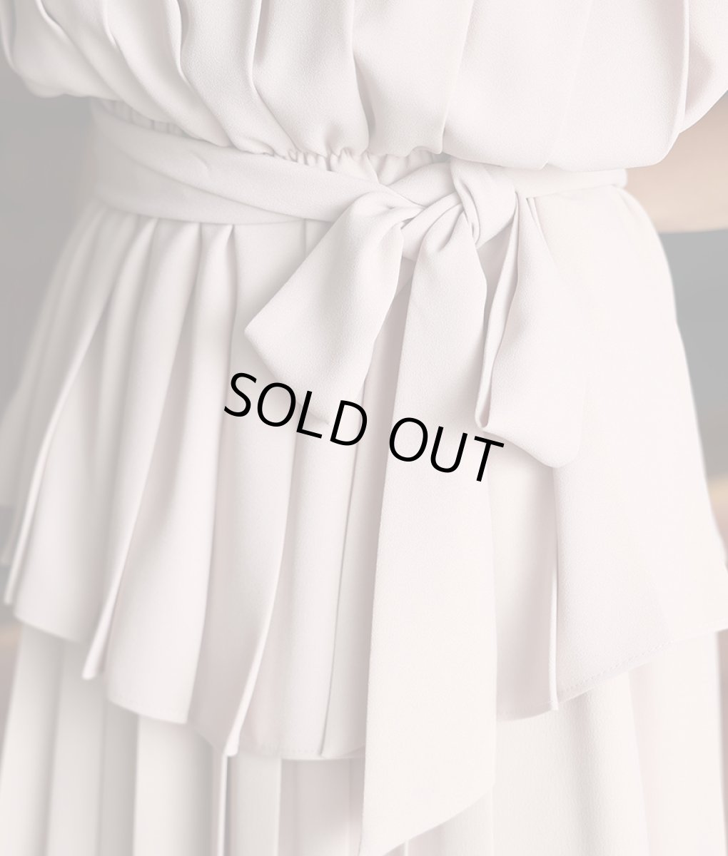 画像16: [rinfarre][SALE品のため返品不可＆再入荷なしの現品限り]プリーツ・ノースリーブ・ハイウエスト・ワイドパンツ・パンツドレス・セットアップ・スーツ[MIRIN着用] (16)