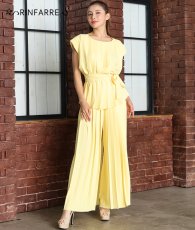 画像3: [rinfarre][SALE品のため返品不可＆再入荷なしの現品限り]プリーツ・ノースリーブ・ハイウエスト・ワイドパンツ・パンツドレス・セットアップ・スーツ[MIRIN着用] (3)