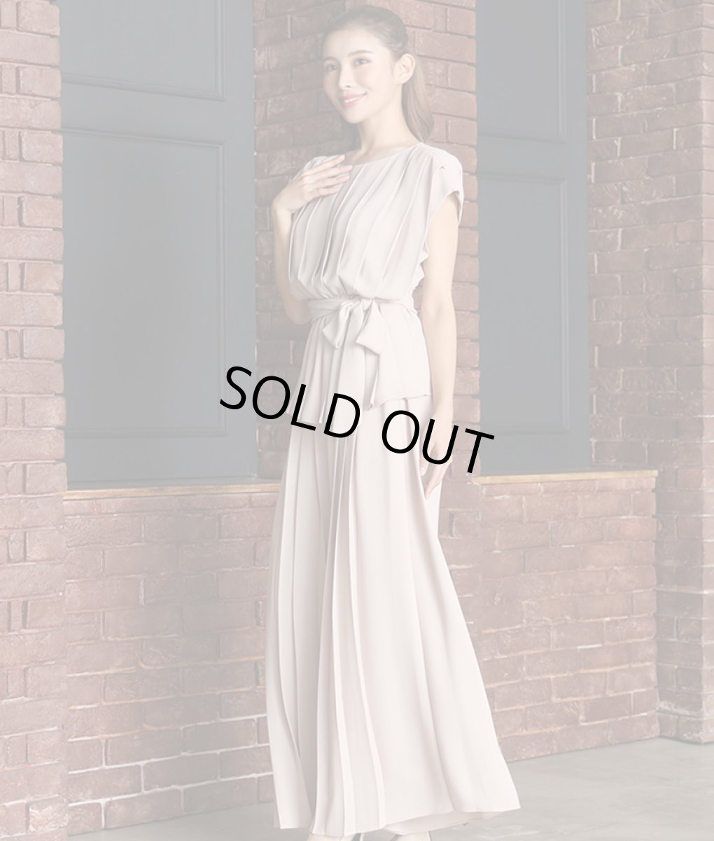 画像5: [rinfarre][SALE品のため返品不可＆再入荷なしの現品限り]プリーツ・ノースリーブ・ハイウエスト・ワイドパンツ・パンツドレス・セットアップ・スーツ[MIRIN着用] (5)