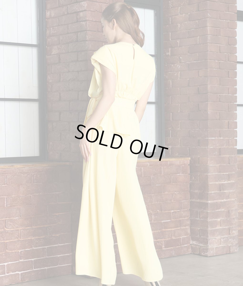 画像6: [rinfarre][SALE品のため返品不可＆再入荷なしの現品限り]プリーツ・ノースリーブ・ハイウエスト・ワイドパンツ・パンツドレス・セットアップ・スーツ[MIRIN着用] (6)