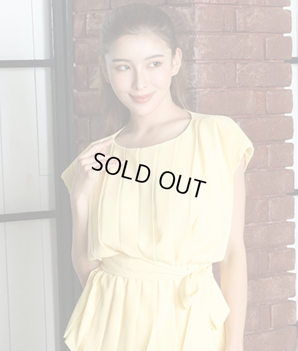 画像8: [rinfarre][SALE品のため返品不可＆再入荷なしの現品限り]プリーツ・ノースリーブ・ハイウエスト・ワイドパンツ・パンツドレス・セットアップ・スーツ[MIRIN着用] (8)