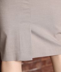 画像14: [韓国製][rinfarre][SALE品のため返品不可＆再入荷なしの現品限り]シンプル・無地・リネンタッチ・ボートネック・タイト・ミディアムドレス・ワンピース[MIRIN着用][送料無料] (14)