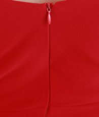 画像11: [韓国製][rinfarre][SALE品のため返品不可＆再入荷なしの現品限り]シンプル・オフショルダー・無地 ベルト付き・半袖・レッド・タイト・ミディアムドレス・ワンピース[山崎みどり着用][送料無料] (11)