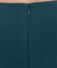 画像11: [韓国製][rinfarre]袖あり・フリル・グリーン・バイカラー・セクシー・タイト・ミディアムドレス・ワンピース[山崎みどり着用]《送料＆代引き手数料無料》 (11)