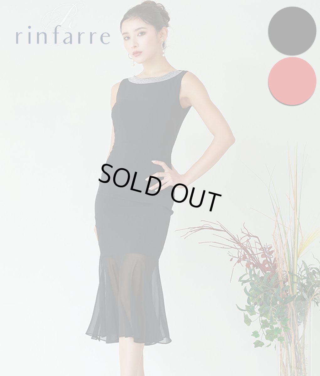 画像2: [SALE品のため返品不可＆再入荷なしの現品限り][韓国製][rinfarre]マーメイド・ストーンポイント・バックシャン・ノースリーブ・セミロング丈・ミディアムドレス・ワンピース[MIRIN着用] (2)