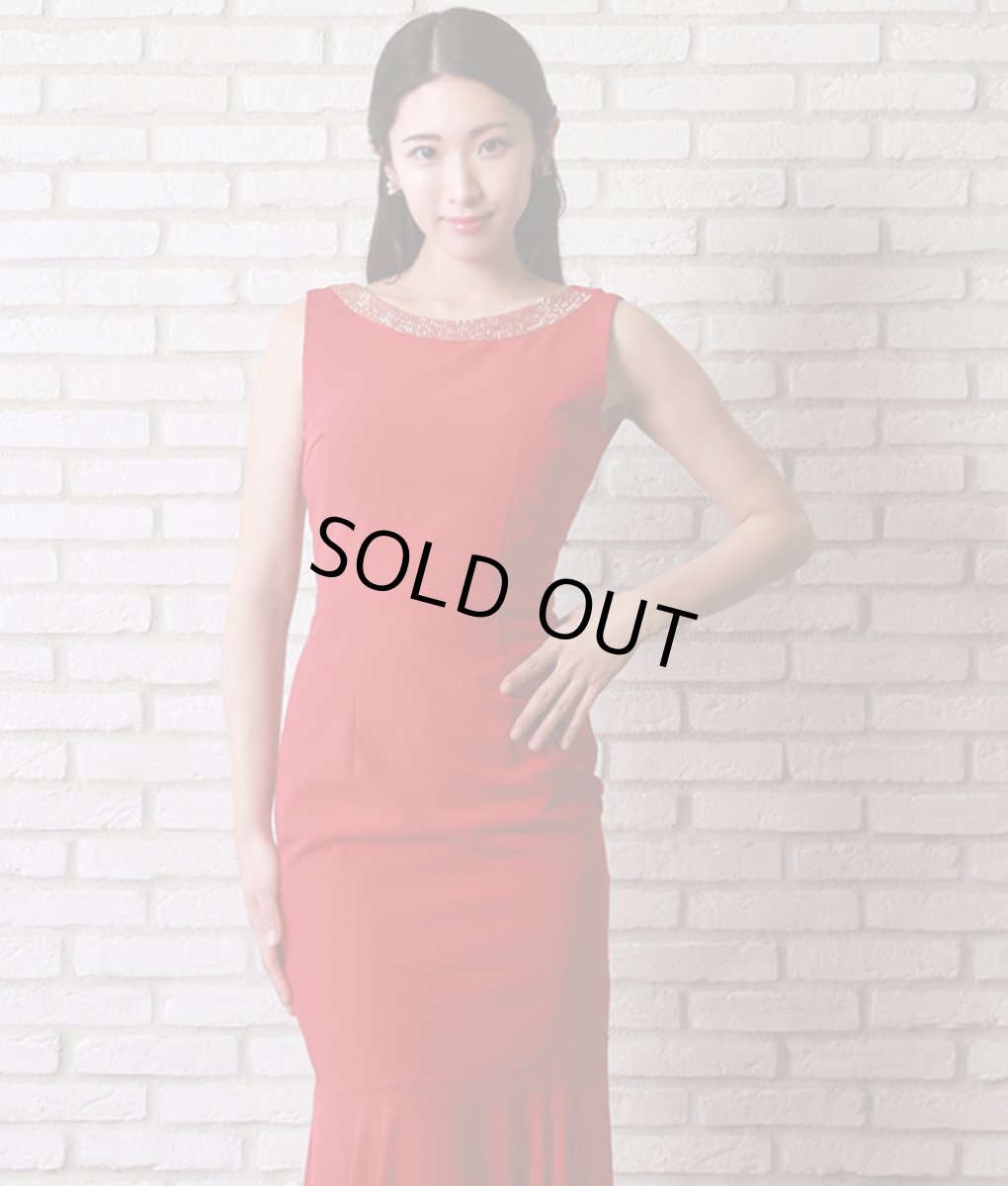 画像5: [SALE品のため返品不可＆再入荷なしの現品限り][韓国製][rinfarre]マーメイド・ストーンポイント・バックシャン・ノースリーブ・セミロング丈・ミディアムドレス・ワンピース[MIRIN着用] (5)