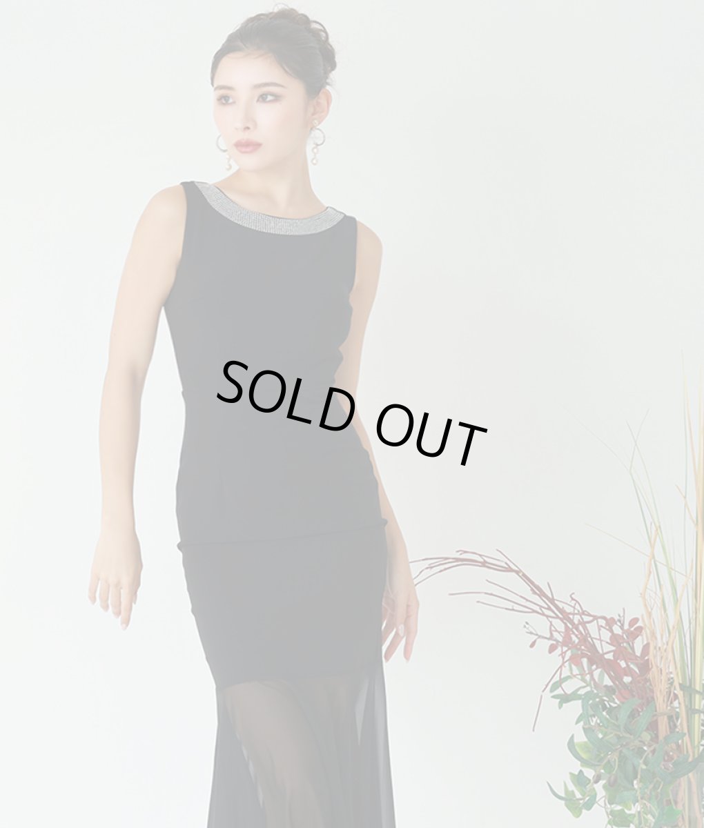 画像6: [SALE品のため返品不可＆再入荷なしの現品限り][韓国製][rinfarre]マーメイド・ストーンポイント・バックシャン・ノースリーブ・セミロング丈・ミディアムドレス・ワンピース[MIRIN着用] (6)