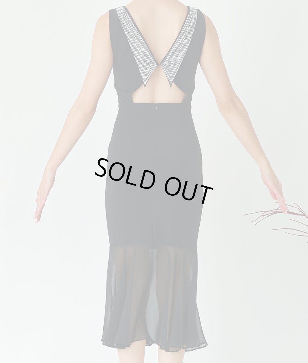 画像10: [SALE品のため返品不可＆再入荷なしの現品限り][韓国製][rinfarre]マーメイド・ストーンポイント・バックシャン・ノースリーブ・セミロング丈・ミディアムドレス・ワンピース[MIRIN着用] (10)