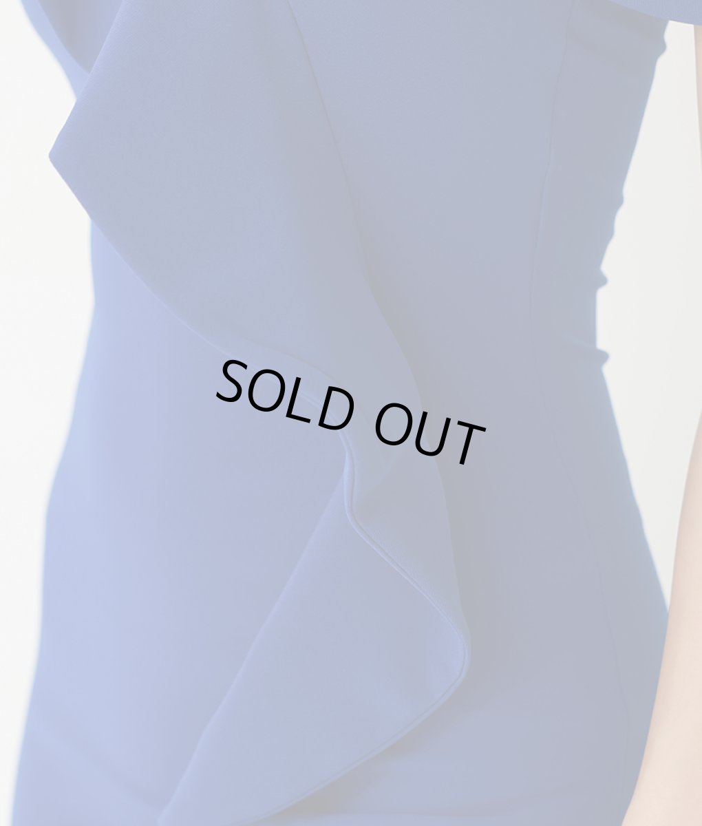 画像11: [SALE品のため返品不可＆再入荷なしの現品限り][韓国製][rinfarre]フリル・オフショルダー・ブルー・バイカラー・セクシー・タイト・ミディアムドレス・ワンピース[MIRIN着用] (11)