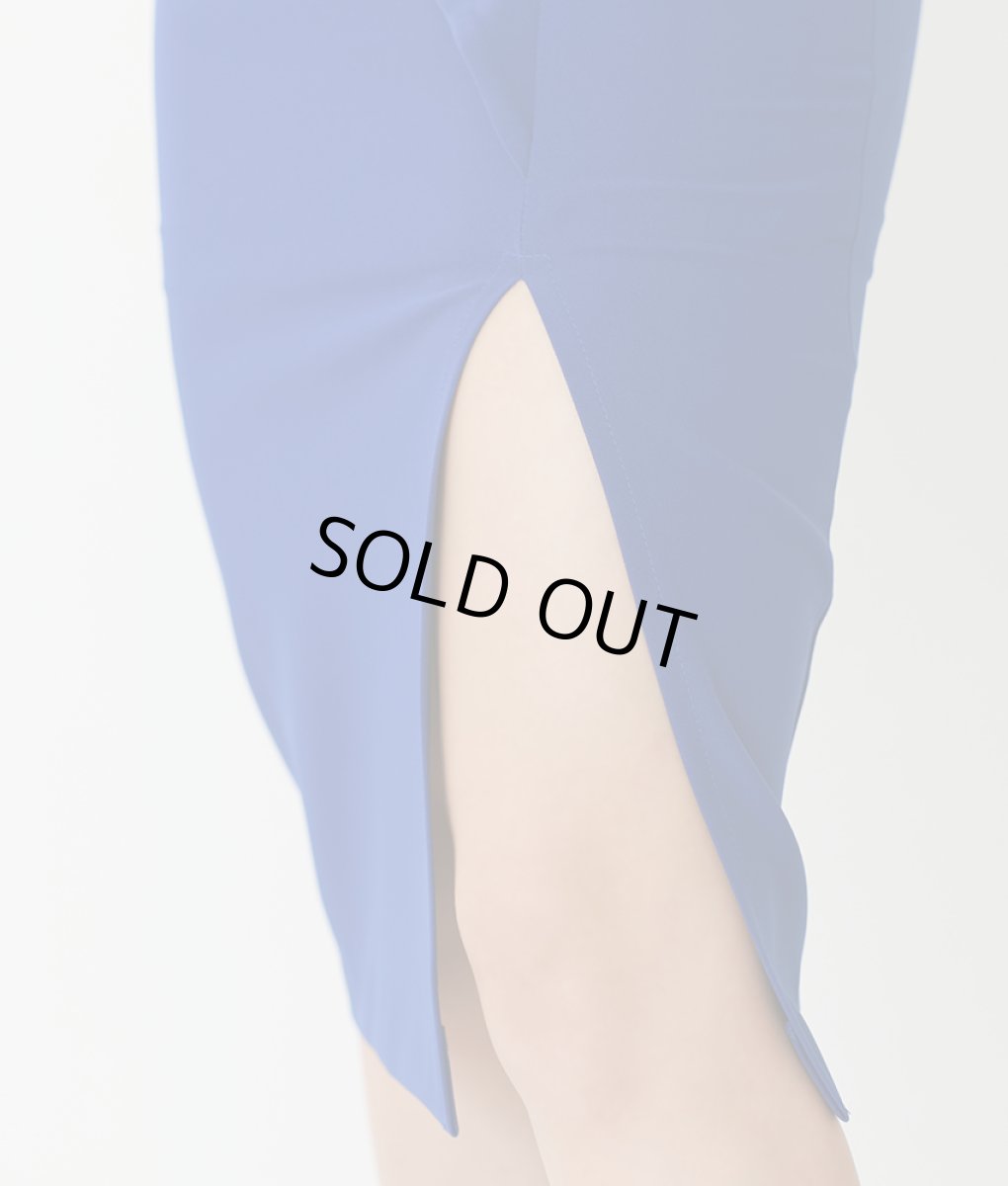 画像12: [SALE品のため返品不可＆再入荷なしの現品限り][韓国製][rinfarre]フリル・オフショルダー・ブルー・バイカラー・セクシー・タイト・ミディアムドレス・ワンピース[MIRIN着用] (12)