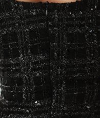 画像17: [韓国製][rinfarre]ノースリーブ・ツイード・金糸入り・ストレッチ・タイト・ミディアムドレス・ワンピース[黒木麗奈・山崎みどり着用][送料無料]mybkwh (17)