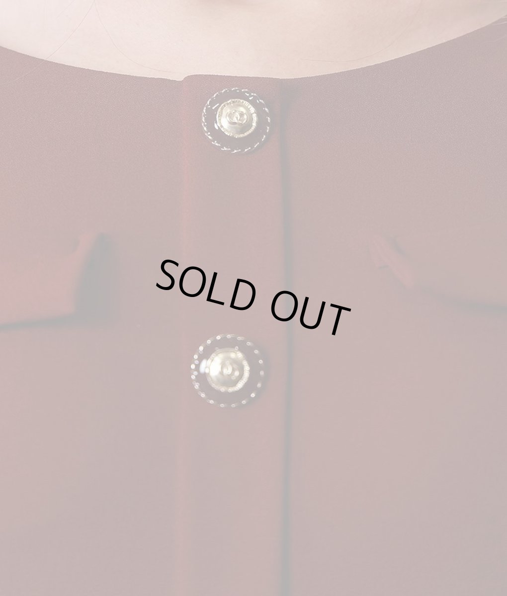 画像11: [韓国製][rinfarre][SALE品のため返品不可＆再入荷なしの現品限り]七分袖・フロントボタン付き・ワイン・ブラック・ストレッチ・タイト・ショート丈・ミニドレス・ワンピース[山崎みどり・れお着用][送料無料]mybk (11)