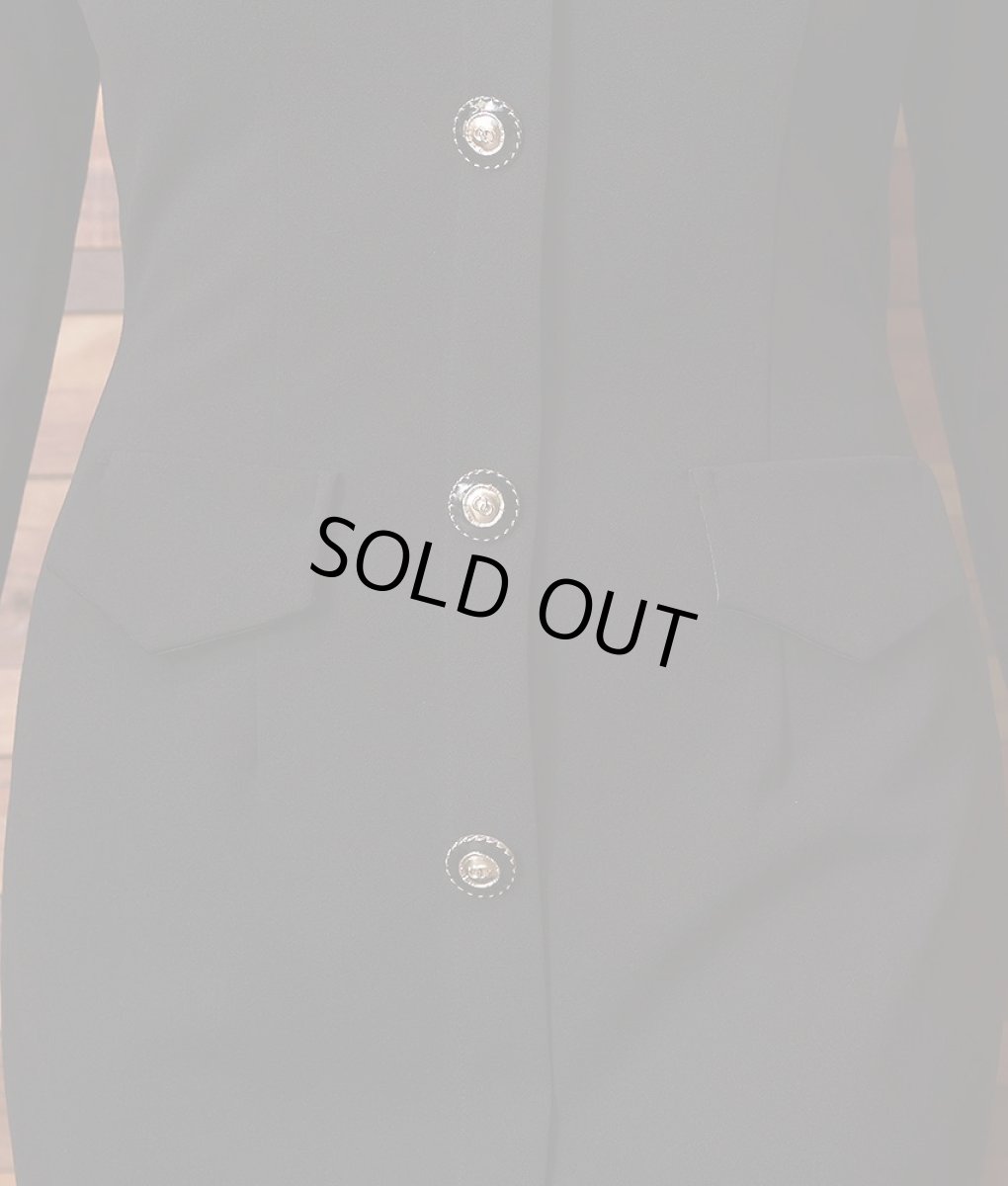 画像14: [韓国製][rinfarre][SALE品のため返品不可＆再入荷なしの現品限り]七分袖・フロントボタン付き・ワイン・ブラック・ストレッチ・タイト・ショート丈・ミニドレス・ワンピース[山崎みどり・れお着用][送料無料]mybk (14)