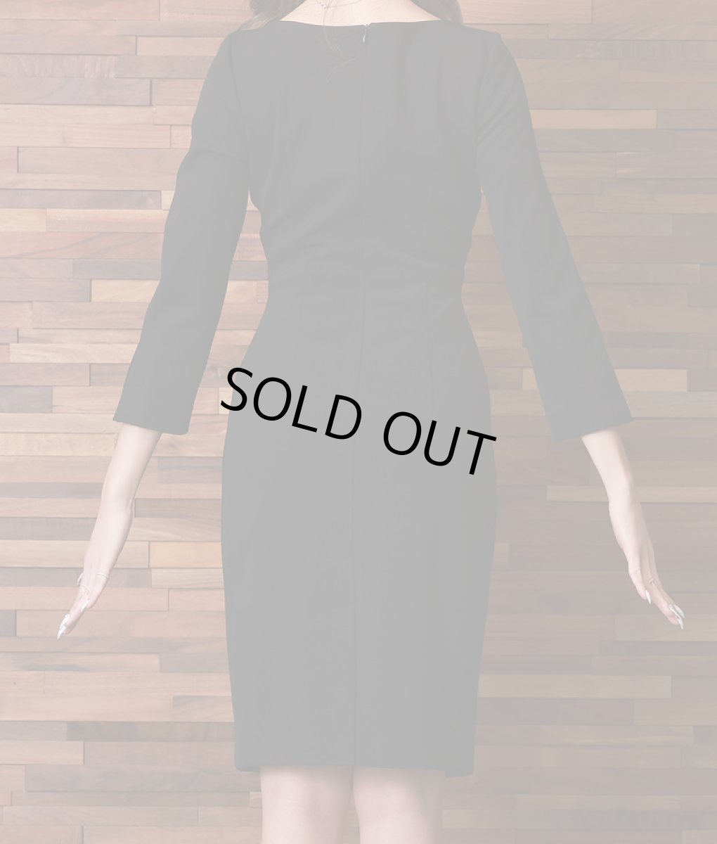 画像10: [韓国製][rinfarre][SALE品のため返品不可＆再入荷なしの現品限り]七分袖・フロントボタン付き・ワイン・ブラック・ストレッチ・タイト・ショート丈・ミニドレス・ワンピース[山崎みどり・れお着用][送料無料]mybk (10)