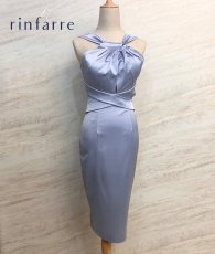 画像3: [韓国製][rinfarre]シンプル・ホルターネック・胸元クロス・・シャイニー・サテン生地・タック・ミディアム・ドレス・ワンピース[友崎まどか・れお着用][送料無料] (3)
