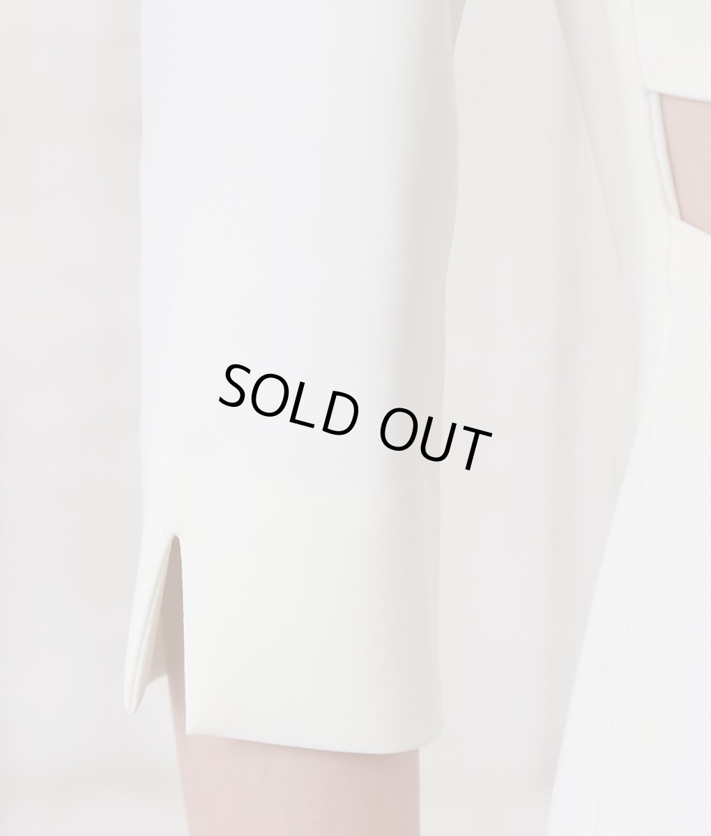 画像11: [SALE品のため返品不可＆再入荷なしの現品限り][韓国製][rinfarre]袖口スリット・ウエスト・カットアウト・ボタン・シンプル・七分袖・ミディアムドレス・ワンピース[友崎まどか・れお着用] (11)