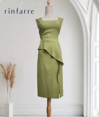 画像6: [セール品のため返品不可＆再入荷なしの現品限り][韓国製][rinfarre]ペプラム・ノースリーブ・スリット・ライトツイード・コルセット風・タイト・ミディアムドレス・ワンピース[山崎みどり着用]myall (6)