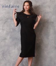 画像2: [SALE品のため返品不可＆再入荷なしの現品限り][韓国製][rinfarre]ライトツイード・リボンネック・無地・タイト・シンプル・七分袖・ミディアムドレス・ワンピース[山崎みどり着用] myall (2)
